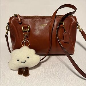 Vintage Coach Brown Crossbody with Gold Hardware